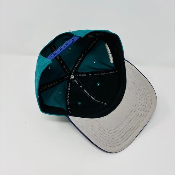 Mighty Ducks Hat Cap Snapback Mens 47 Brand Blue Throwback Vintage NHL Anaheim - Picture 8 of 8